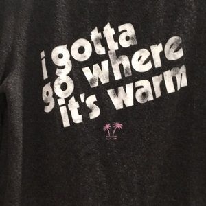 Wildfox Gotta Go Where It’s Warm Pink Palm Sweatshirt Size Medium
